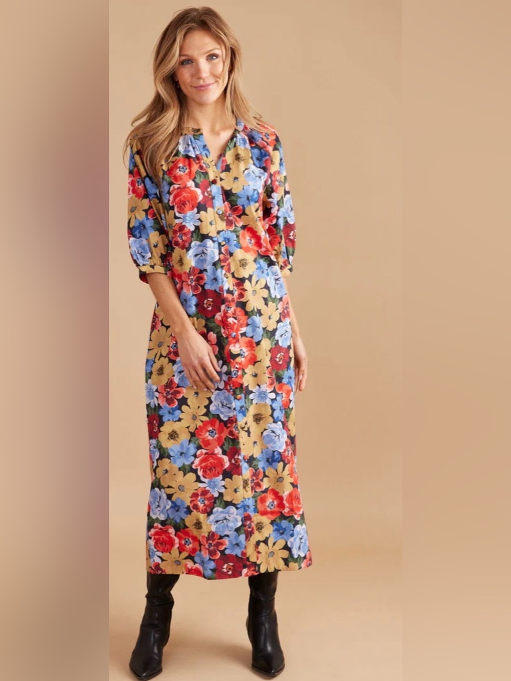 Double A Madeleine Dress Nocturnal Garden- Size Medium